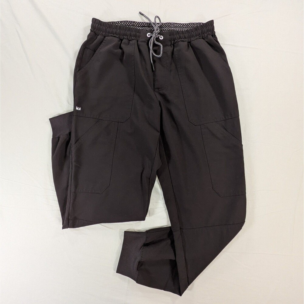 Koi Next Gen Womens Scrub Pants Black Size Petite Small Jogger